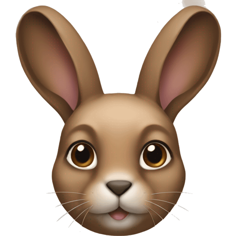 lop bunny with brown siamese fur pattern emoji