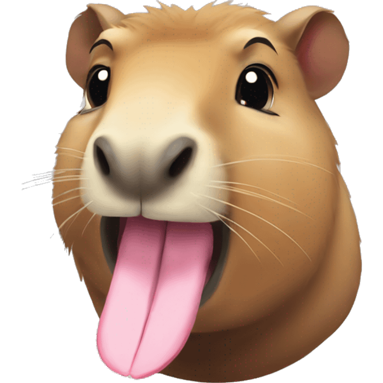 tongue out capybara  emoji