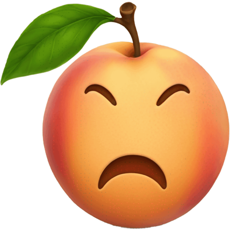 Peach with face emoji