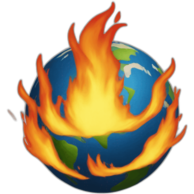 earth burning emoji