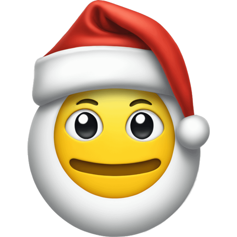 Smiley face with Santa hat on  emoji