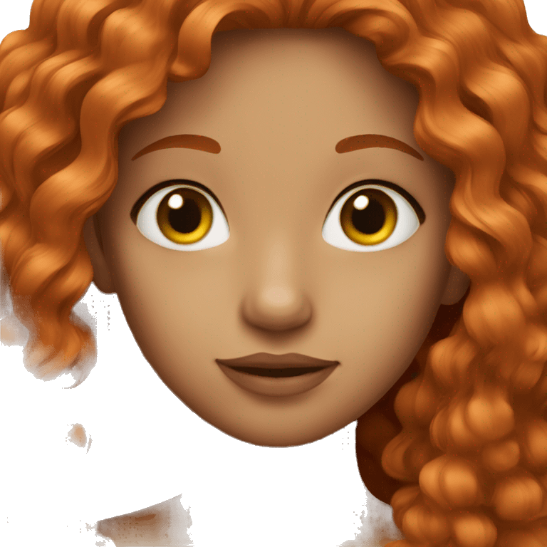 Beautiful girl with ginger hair emoji