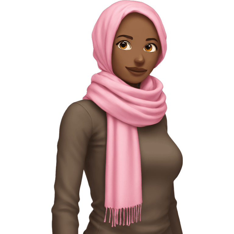 A scarf pink  emoji