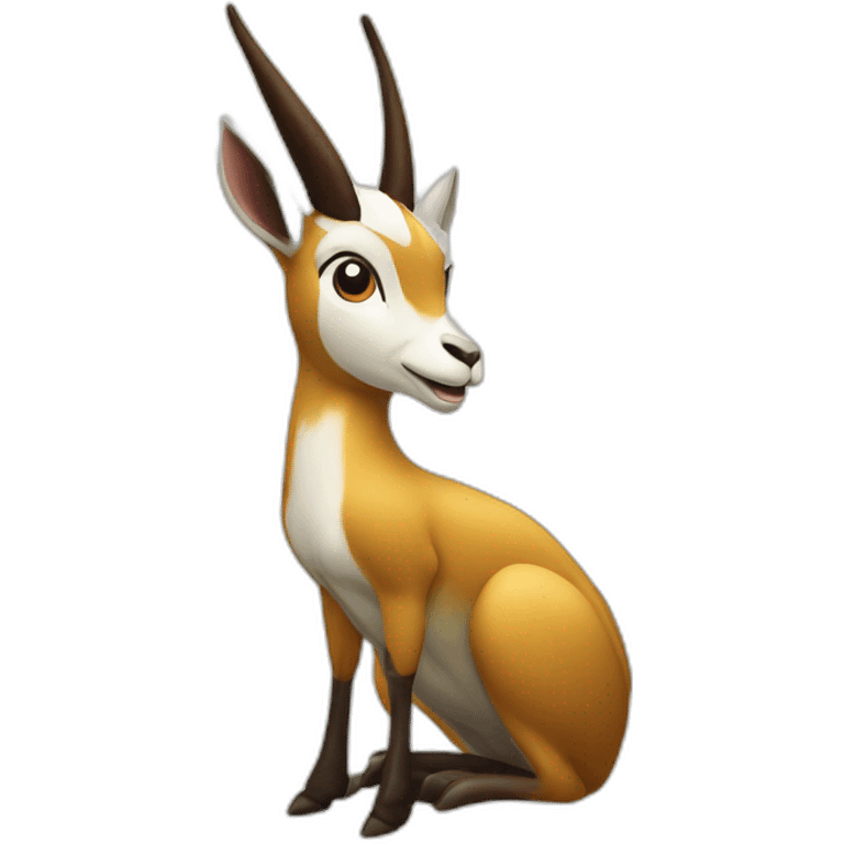 Springbok sitting on a rooster emoji