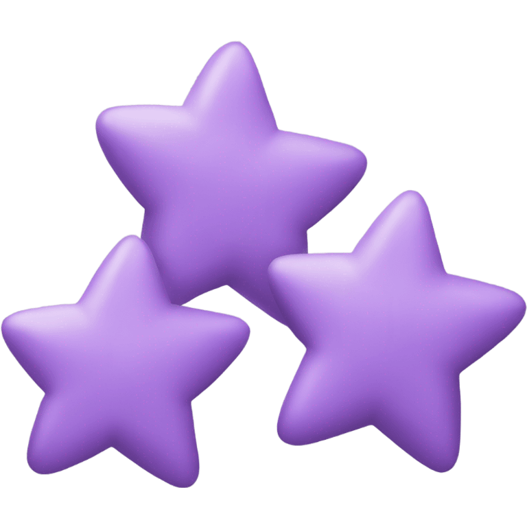 Lilac three stars emoji