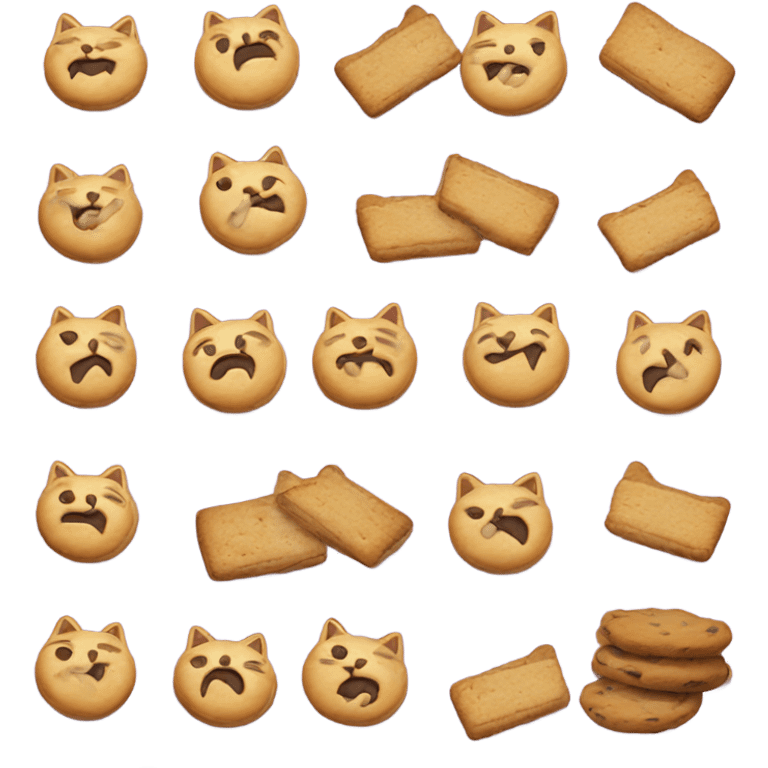 cat eating cookies emoji