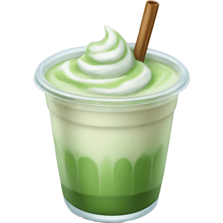 Iced matcha latte emoji