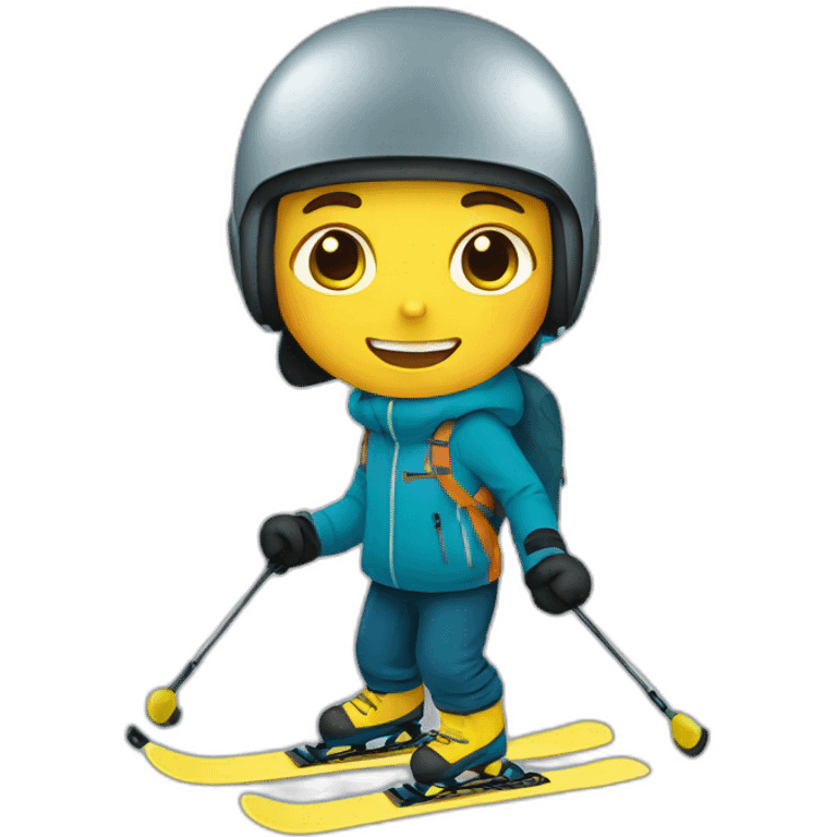 Boy skier  emoji