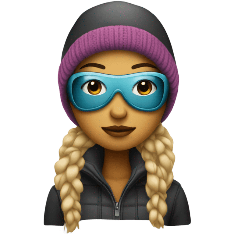 Fashion girl with ski mask emoji