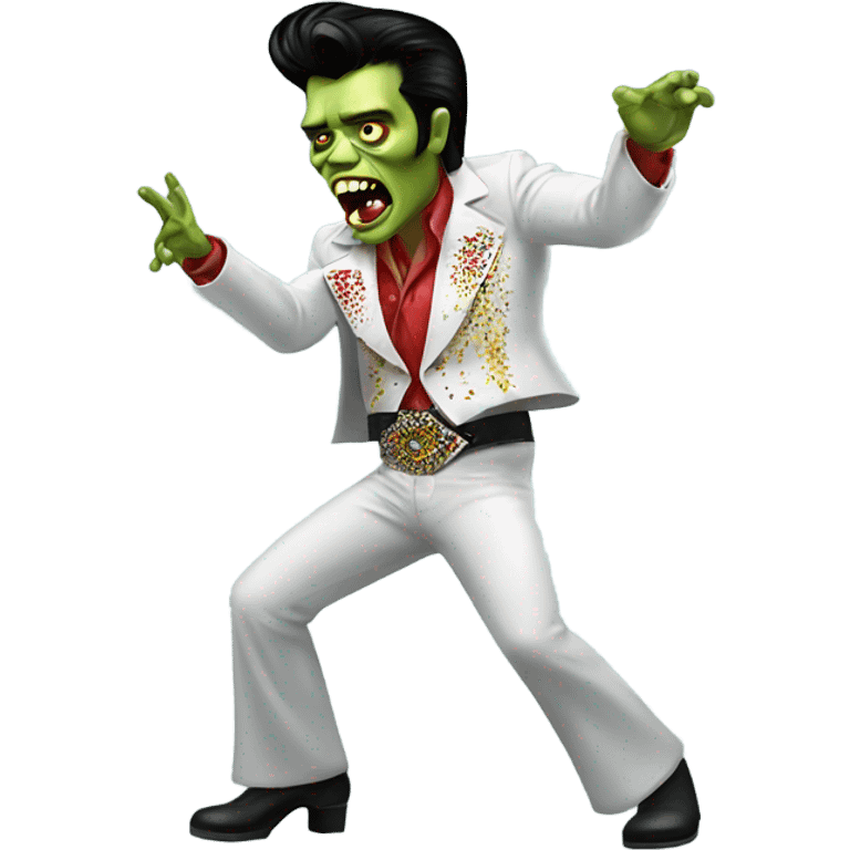 elvis zombie dancing emoji