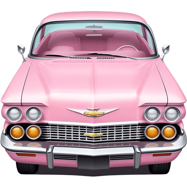 Pastel pink Chevy impala emoji