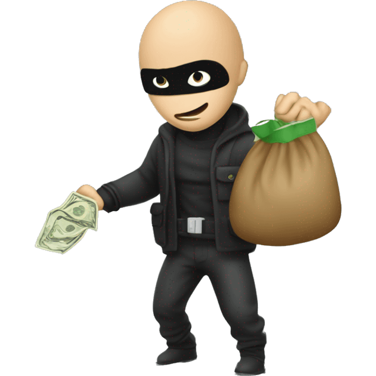 robber with money bag  emoji