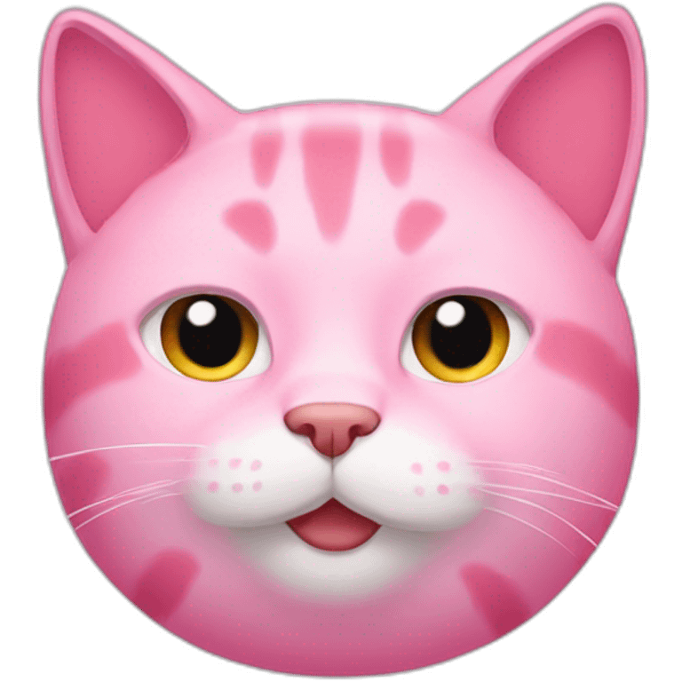 Pink cat blink sleeping emoji