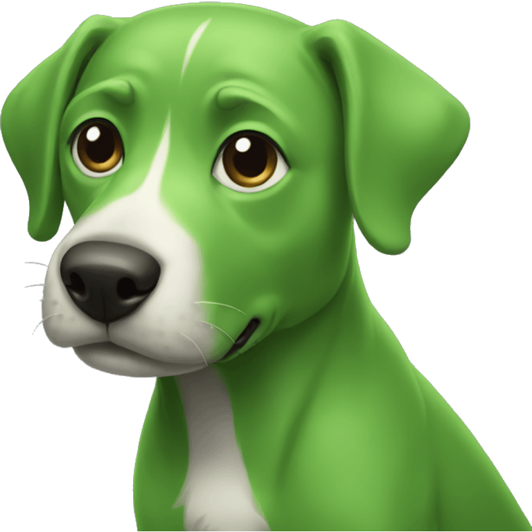 green dog emoji