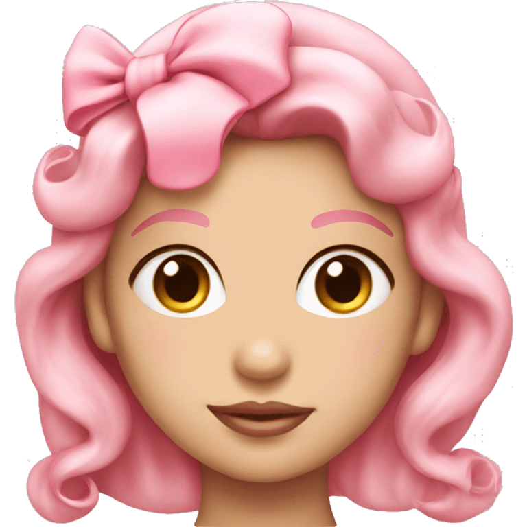 Pink coquette princess bow emoji