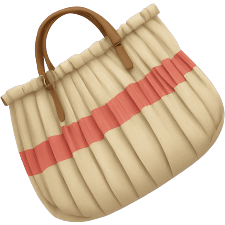 pleated beach bag  emoji