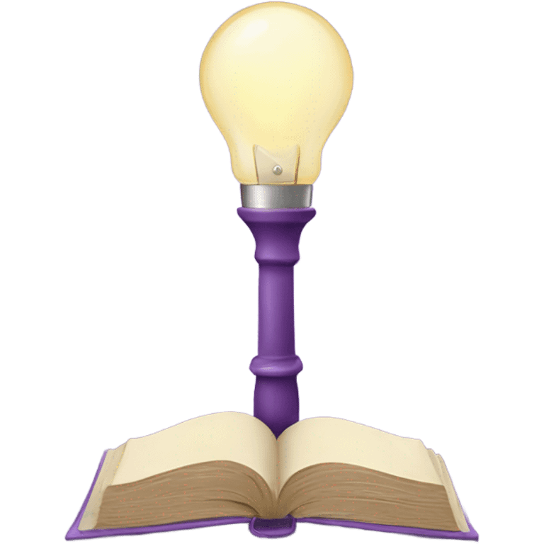 cozy book light purple emoji