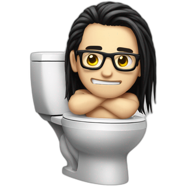 Skrillex on toilet emoji