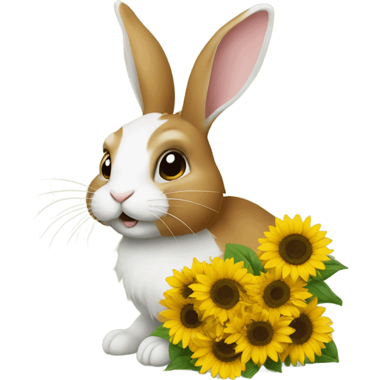 rabbit,sunflower emoji