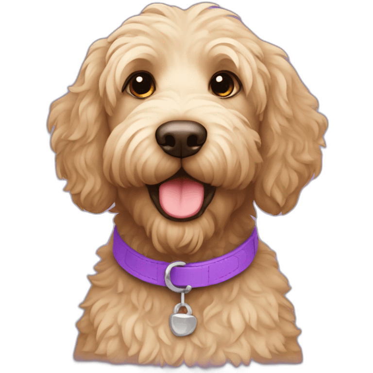 labradoodle with violet collar emoji