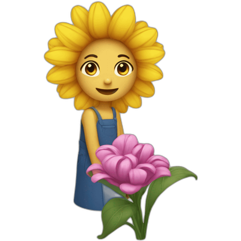 Main qui donne une fleur emoji