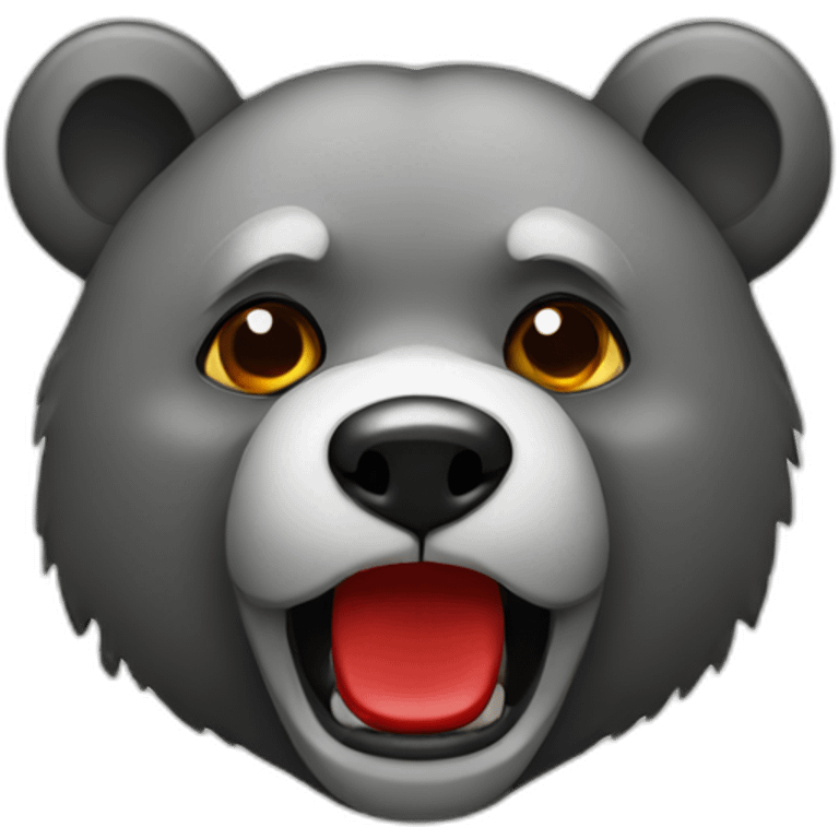 Bear with red gag emoji