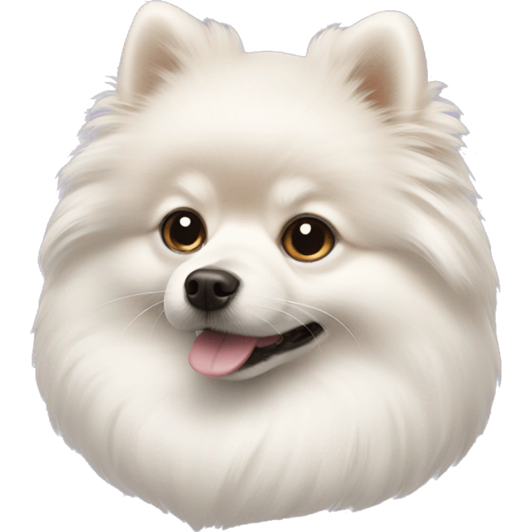 White Pomeranian  emoji