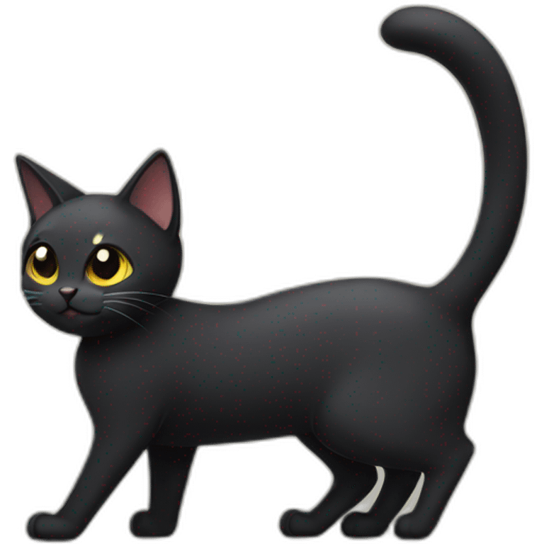 strong black cat emoji