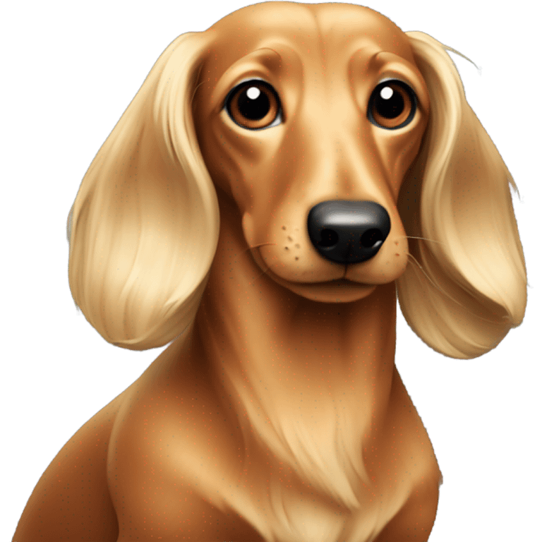 Blonde long haired dachshund  emoji