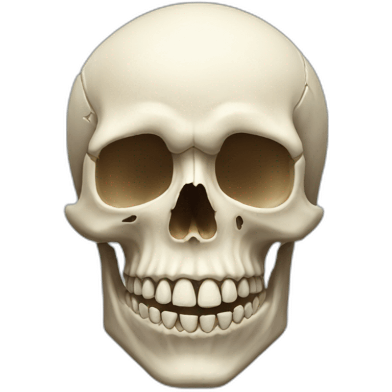 realistic skull smiling emoji