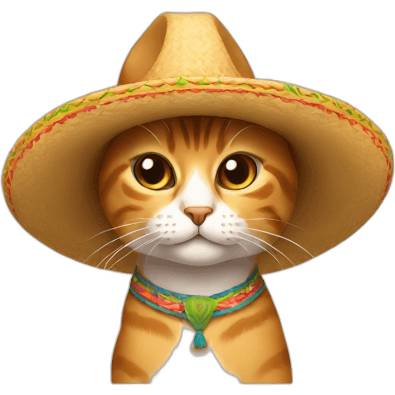 Cat in sambrero emoji