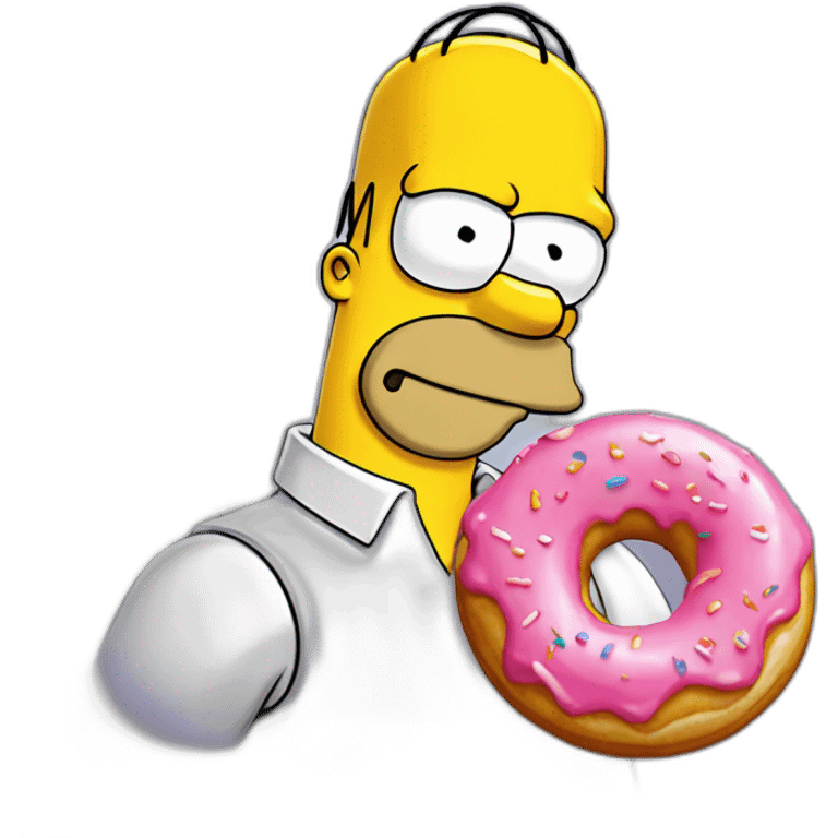 Homer Simpson avec un donut emoji