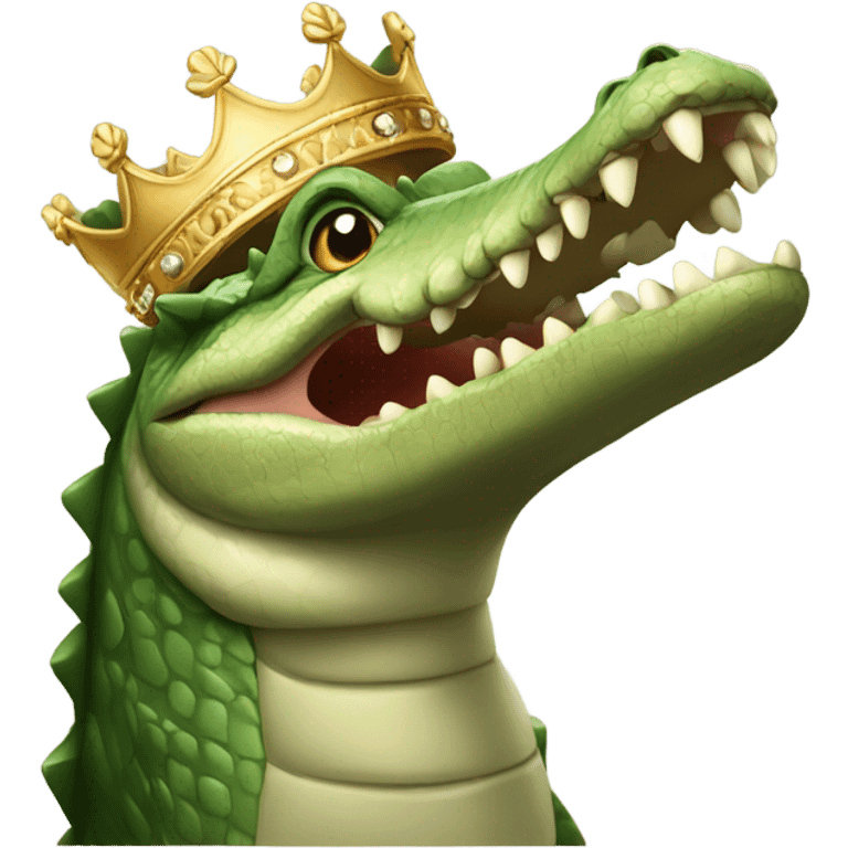 ￼ Crocodile with crown emoji