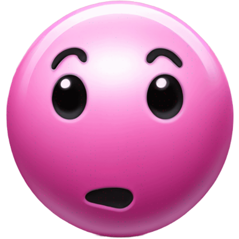 Pink realistic bowling ball  emoji