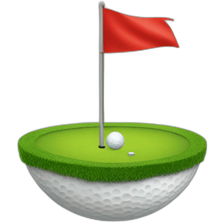 golf hole with red flag emoji