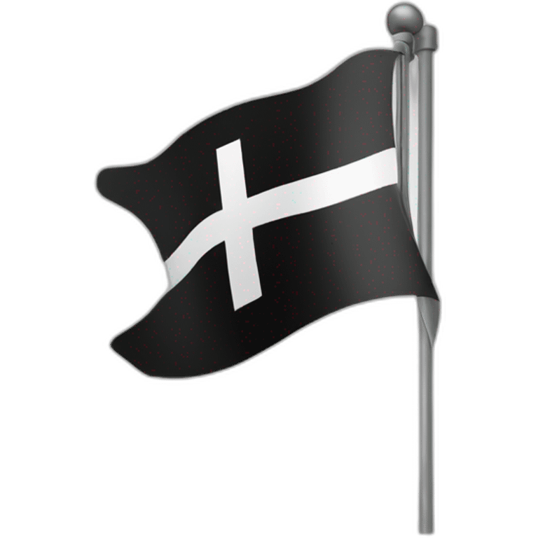 Flag with black cross with angle at 90 on the right emoji