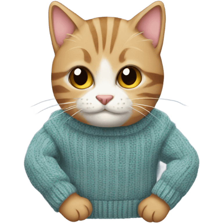 Cat with sweater emoji