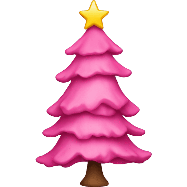 Pink Christmas tree emoji