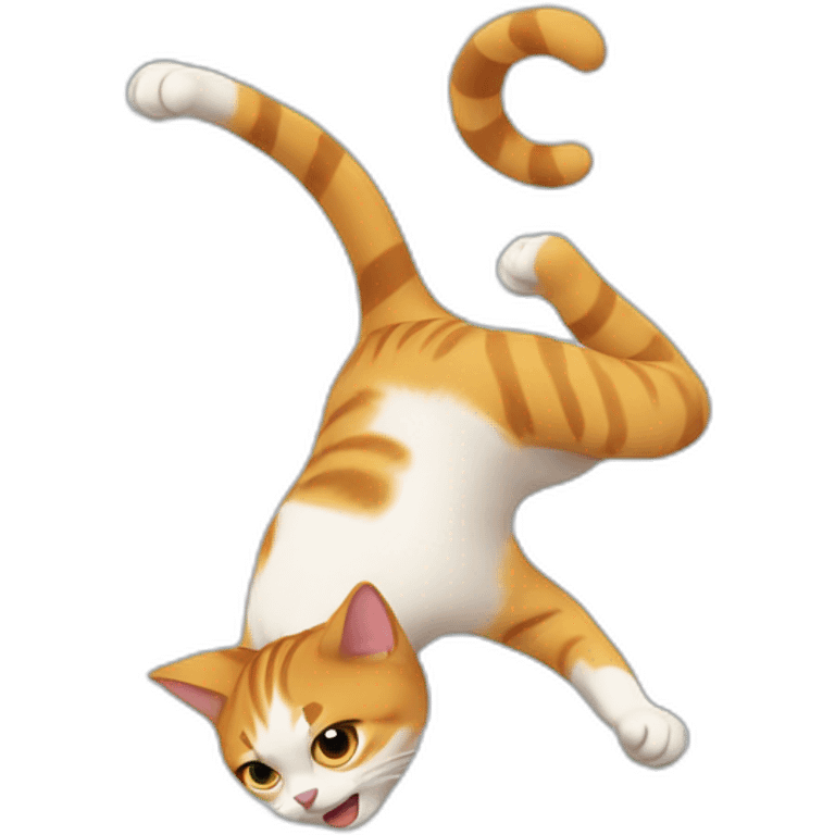 Cat doing backflip emoji