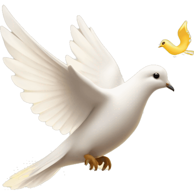 White dove in golden light  emoji