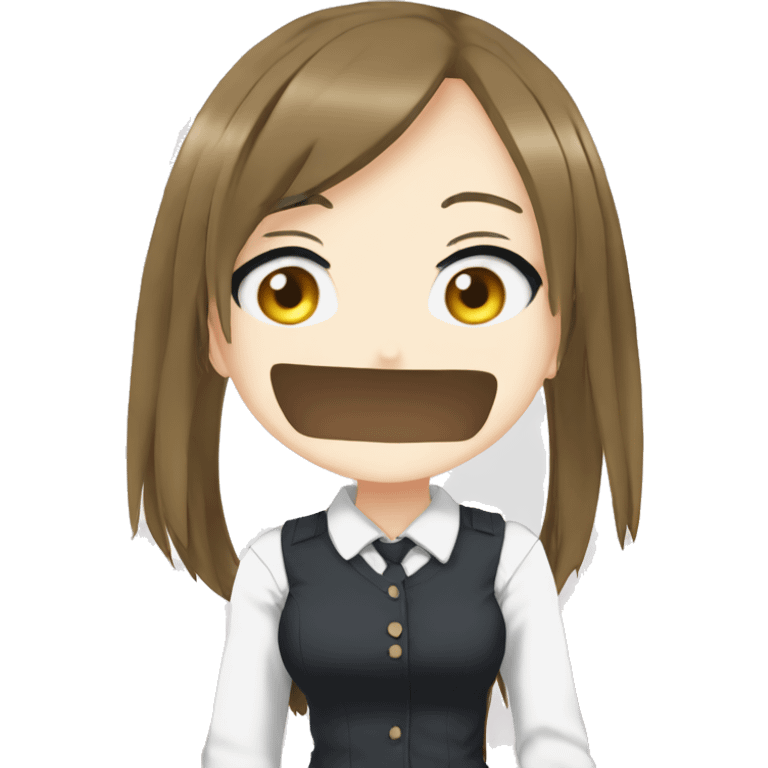 azusa from k-on, with ca emoji