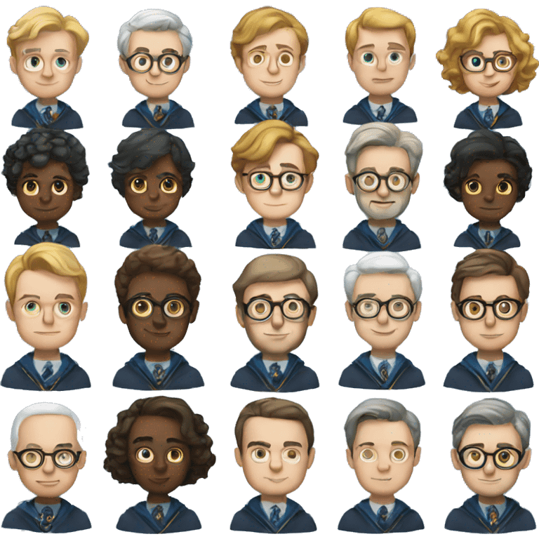 white men, professor, ravenclaw  emoji