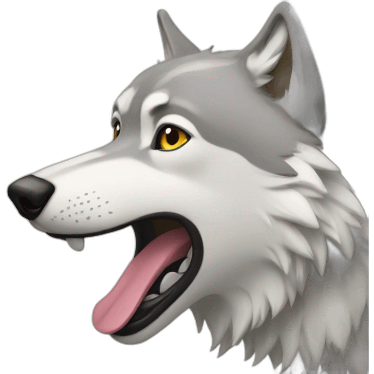 Loup blanc emoji