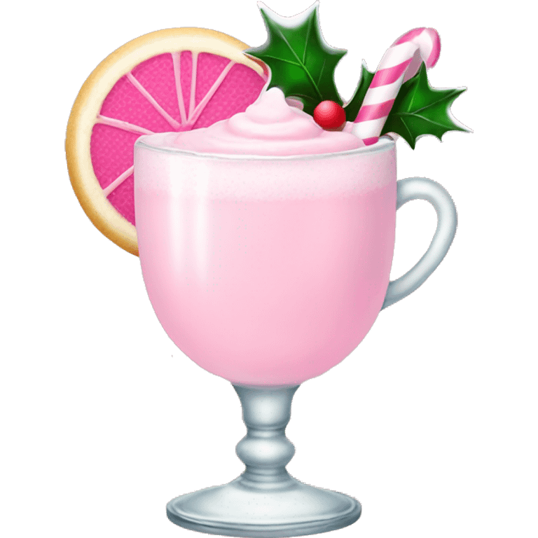 pastel pink christmas christmas drink emoji