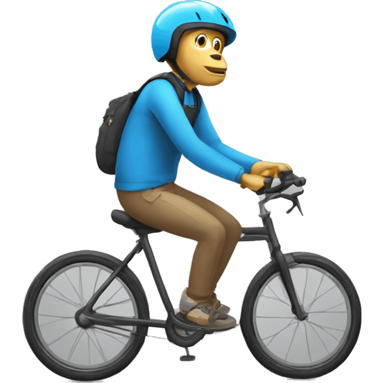 Un singe qui fait du vélo  emoji