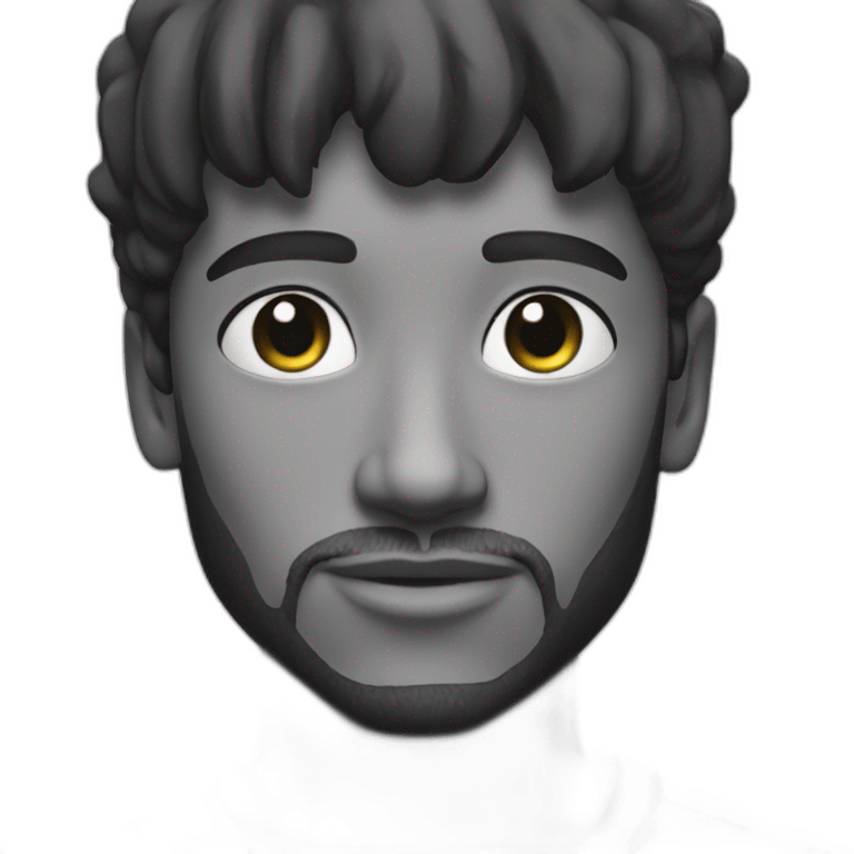 realist giga chad black and white emoji