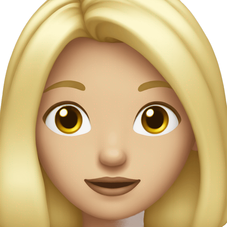 blond girl with manucure emoji