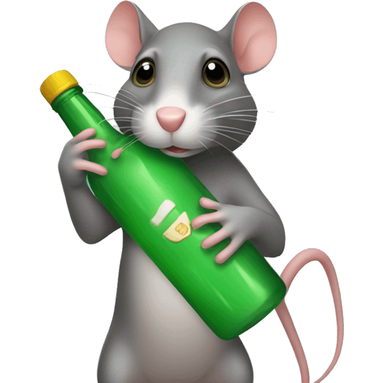 rat holding a tito’s bottle emoji