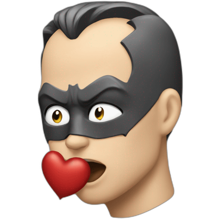 The Batman sending kisses emoji