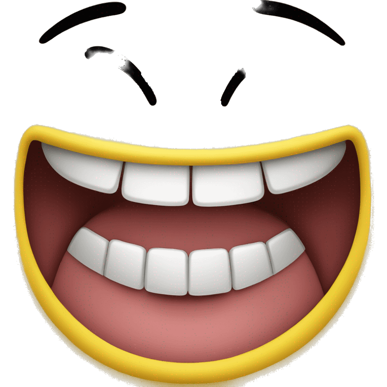 Grinning Face
A yellow face with simple, open eyes and a broad, open smile, showing upper teeth and tongue on some platforms. Often conveys general pleasure and good cheer or humor. emoji